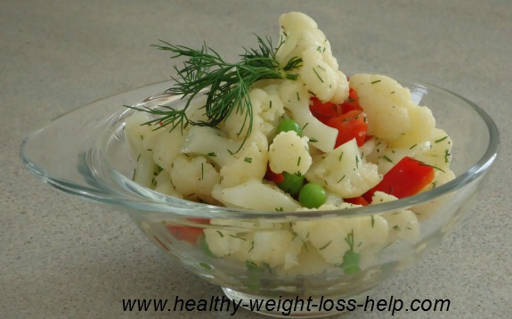 Cauliflower Salad Recipe with Oil & Vinegar Dressing