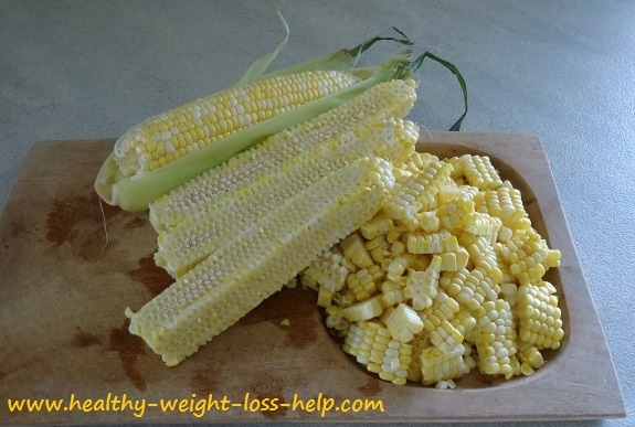 Kernels cut off Ears of Corn