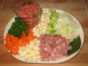 Ham and Bean Soup Ingredients