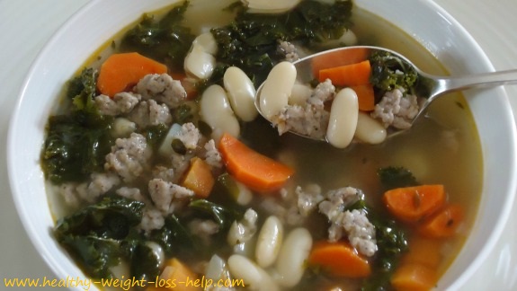 Kale Soup with Sausage and Beans